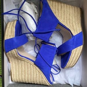 Cobolt blue wedges Pelle Moda
